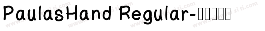 PaulasHand Regular字体转换